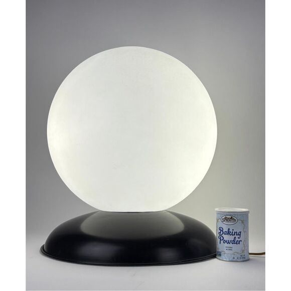 Vtg MCM Bakelite Style Globe Orb Table Accent Lamp Light w/ Aluminum Base Large - Picture 8 of 14